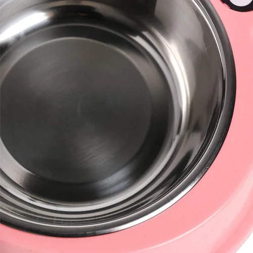Miniatura 4 de Cuencos de acero inoxidable para mascotas, cuencos dobles para alimentos y agua para perros, gatos y conejos, comedero antideslizante para mascotas