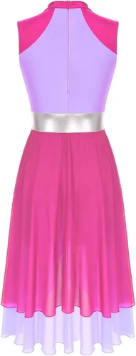 Miniatura 4 de vastwit Vestido de baile lírico sin mangas para mujer, túnica litúrgica, alabanza litúrgica, disfraz de baile