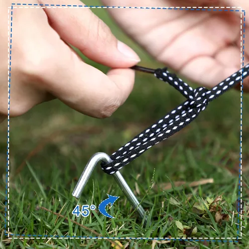Miniatura 4 de LEIFIDE Paquete de 150 estacas de metal resistentes de 9 pulgadas para estacas inflables de suelo galvanizadas para jardín, vallas, ganchos