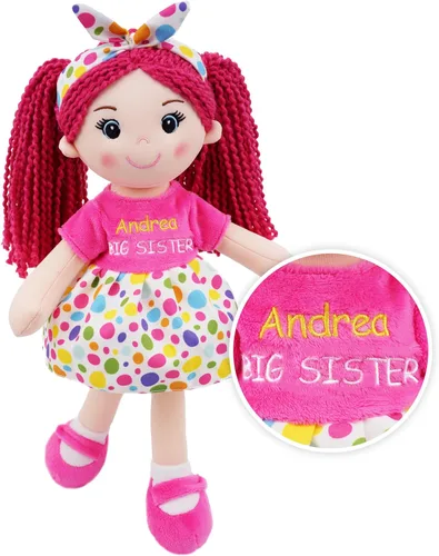 Miniatura 17 de June Garden Snuggle Cutie Benny de 14 pulgadas, muñeco de felpa suave Best Big Brother, muñeco de peluche con camisa a rayas azules y zapatos Verde