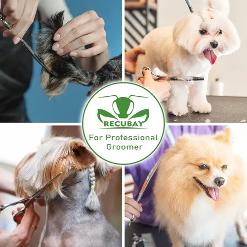 Miniatura 6 de Gold Mantis - Tijeras profesionales para perros, 8.0 pulgadas, corte recto para cabello grueso y largo