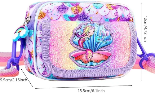 Miniatura 3 de Kejea Regalos de unicornios para niñas, bolso de unicornio para niñas, bolso cruzado para niñas pequeñas, lindo bolso para adolescentes