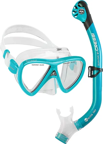 Miniatura 13 de Cressi Kit de snorkel para adultos, máscara y snorkel seco - Equipo de calidad para descubrir el mundo submarino - Ikarus & Orion Dry: Diseñado