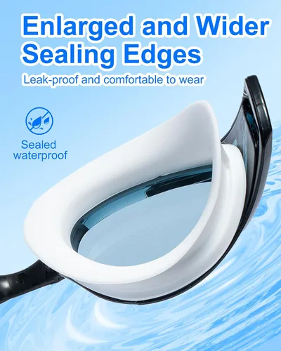 Miniatura 6 de Gafas de natación, visión súper clara, gafas de natación para adultos, adecuadas para todo tipo de programas de natación Negro Blanco