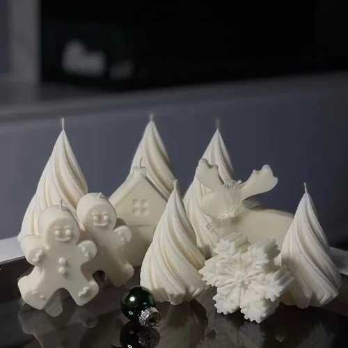 Miniatura 8 de Molde de vela de silicona con columna curvada geométrica cónica 3D, molde en forma de cono en espiral 3D de 4.8 pulgadas para hacer velas, aroma