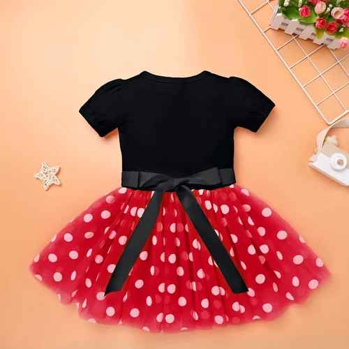 Miniatura 4 de IMEKIS Traje de cumpleaños para niñas bebés, vestido de lunares, diadema para Halloween, cosplay, sesión de fotos, 1-6T