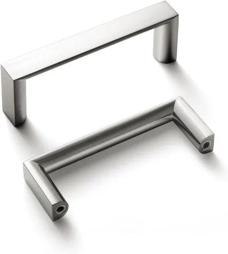 Miniatura 25 de Goo-Ki - Paquete de 6 manijas de gabinete de 3 pulgadas (76mm) con centros de agujero retro de zinc en aleación, tiradores de gabinete de latón