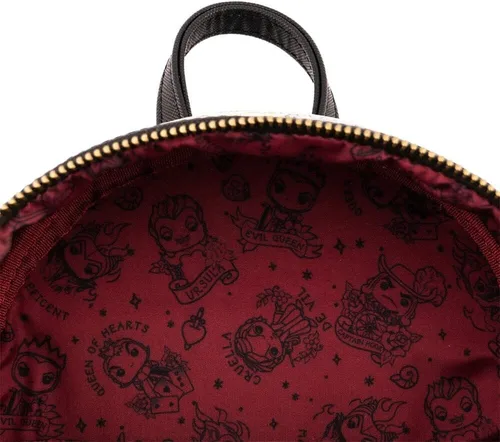 Miniatura 4 de Loungefly POP Disney Villains Tattoo All Over Print - Bolso de hombro con doble correa para mujer, Multi