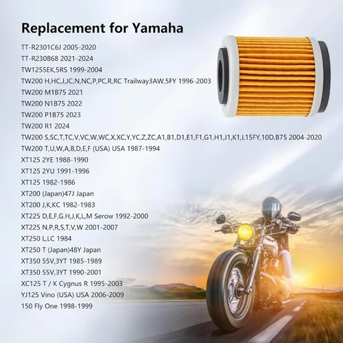 Miniatura 6 de Road Passion 3UH-E3440-00 5H0-13440-00 5H0-13440-09 Filtro de aceite para Yamaha YFM250 Moto-4 250 1989-1993 / YJ125 Vino 125 2004-2009