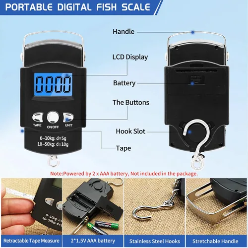 Miniatura 5 de XBLACK Kit de herramientas de pesca, alicates de pesca, pinza de pescado, báscula de pesca, herramientas de agarre de pescado, equipo de pesca