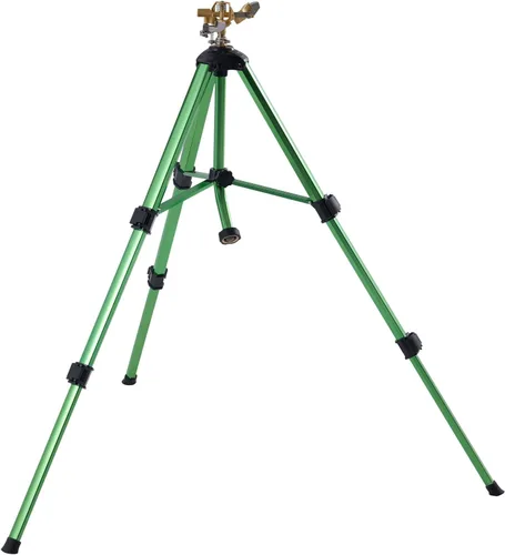 Miniatura 10 de VEVOR Aspersor de impacto en base de trípode, rociadores de trípode resistentes con cabeza de latón y conector de 3/4 pulgadas, rociador de riego