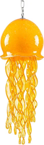 Miniatura 11 de Candelabros de cristal de medusa de 10 x 24 pulgadas, iluminación colgante LED para océano, sirena, bajo el agua, junto a la piscina, playa