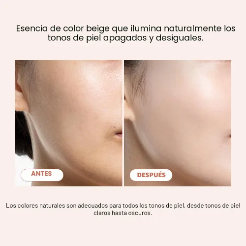 Miniatura 2 de TIRTIR Mask Fit Tone Up Essence Crema hidratante tintada, base todo en uno, aspecto de piel de vidrio, hidratación profunda, larga duración, Beige