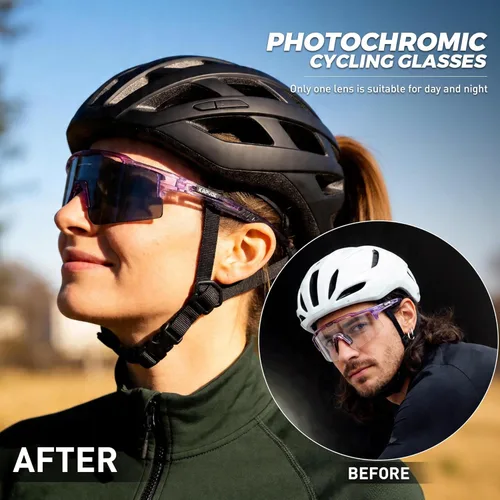 Miniatura 2 de KAPVOE Gafas de sol de ciclismo fotocromáticas para bicicleta de montaña, transparentes, MTB en bicicleta, equitación, béisbol, correr, golf, para 09