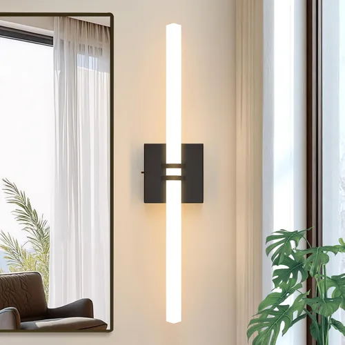 Miniatura 17 de Lámparas de baño, níquel cepillado de 18 W, LED de 360 °, iluminación completa, moderna aplique de pared lámpara de tocador con 5