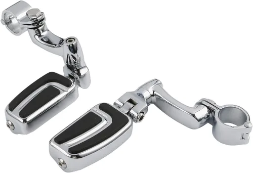 Miniatura 17 de TCT-MOTORPARTS Soportes de clavijas de pie de barra de carretera negro para Harley Touring 22/25/32/1.378 in