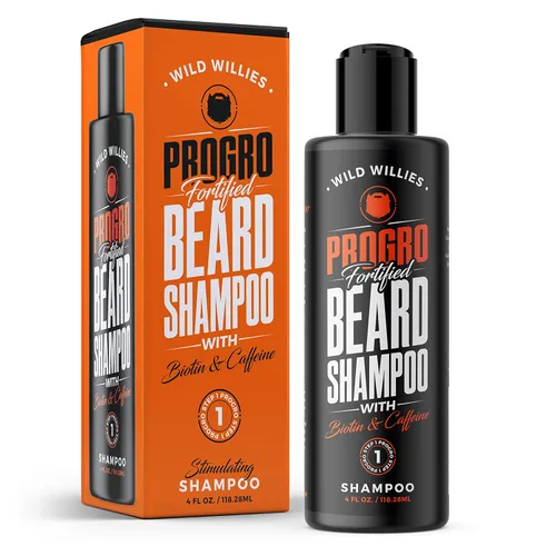 Wild Willies Champú para barba con biotina y cafeína – Nutre y fortalece – Lavado facial hidratante anticaspa para hombres de todo tipo de barba