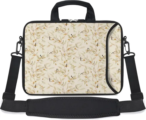 Miniatura 11 de RICHEN - Bolso cruzado con asa para laptops, iPads, libros electrónicos y tabletas infantiles, con bolsillo Flores