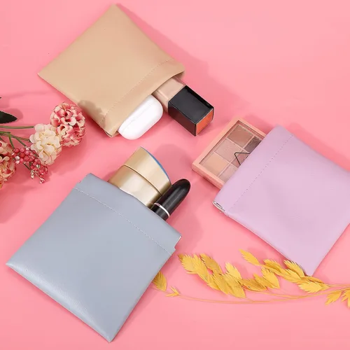Miniatura 5 de BUSOHA Pequeña bolsa de maquillaje para bolso, mini bolsas de cosméticos portátiles para mujeres, monedero, lápiz labial, organizador de accesorios