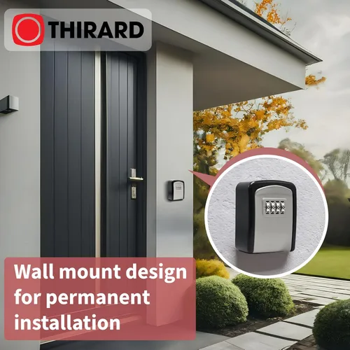 Miniatura 3 de THIRARD Caja de llaves: cerradura mecánica segura para el hogar y la oficina, diseño duradero y resistente a la intemperie, gestión eficiente