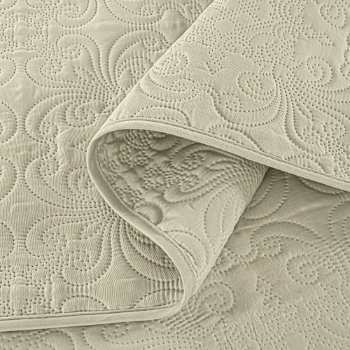 Miniatura 7 de Chezmoi Collection Luca - Juego de colcha de gran tamaño de 3 piezas, tamaño Queen, color beige, colcha de microfibra ligera de 100 x 106 pulgadas