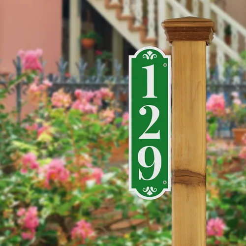 Miniatura 3 de Letrero de dirección de casa de doble cara, letrero de correo para buzón, letrero de dirección 911 reflectante personalizado, números de casa, C01