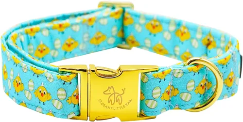 Miniatura 23 de Elegant little tail Collar para perro de Pascua, collar de perro con estampado de huevos de conejo, collar para mascotas, collar rosa para perros