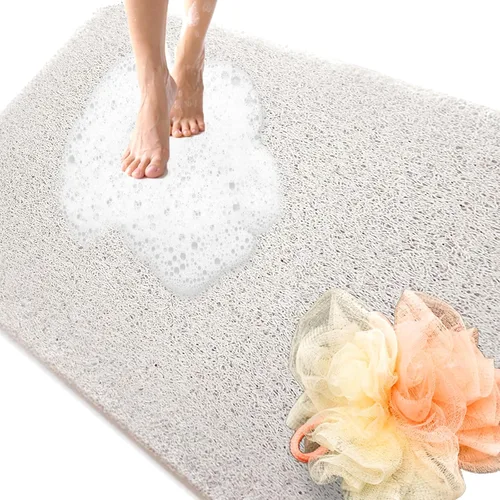 Miniatura 8 de Alfombrillas de ducha antideslizantes para personas mayores, 24x47'' Extra Large Loofah, alfombrillas de baño para ducha, alfombrilla antideslizante
