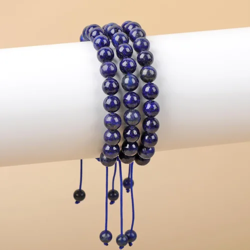 Miniatura 146 de AD Beads Pulseras de piedras preciosas unisex de 0.315 pulgadas (0.315 in), macramé curativo ajustable de 7 a 9 pulgadas Usa esta pulsera