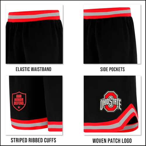 Miniatura 5 de Ultra Game Pantalones cortos de baloncesto oficiales NCAA para hombre de malla de aire suave - Ajuste OG