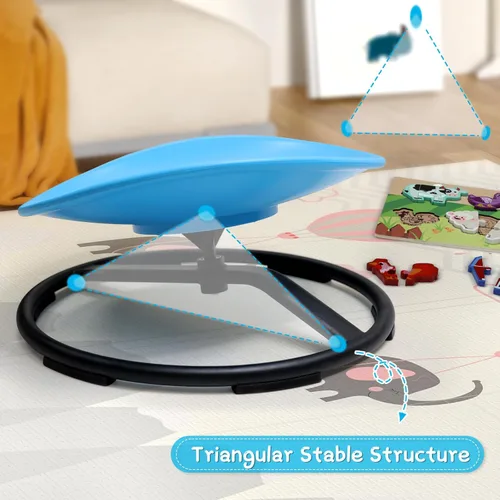 Miniatura 2 de Silla giratoria para niños autistas, juguete sensorial para adolescentes con TDAH/autismo, entrenamiento de equilibrio corporal, regalo calmante Azul