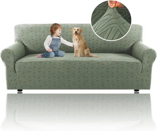 Miniatura 36 de H.Versailtex 2025 Fundas de sofá Jacquard para sofá de 3 cojines, 1 pieza de fundas elásticas para sofá, protector de muebles antideslizante, suave