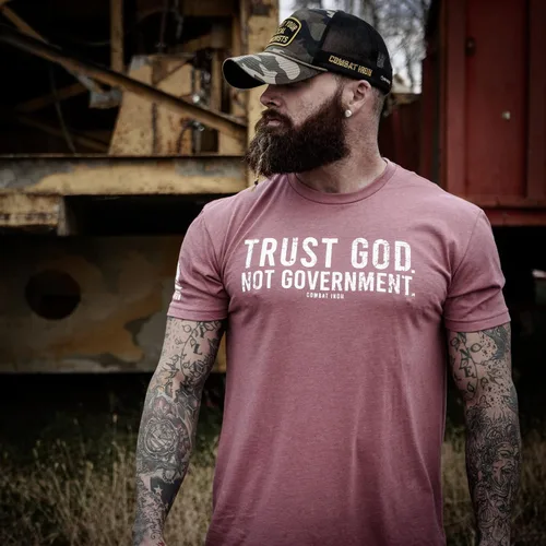 Miniatura 4 de Combat Iron Trust God Not Government - Camiseta de manga corta para hombre