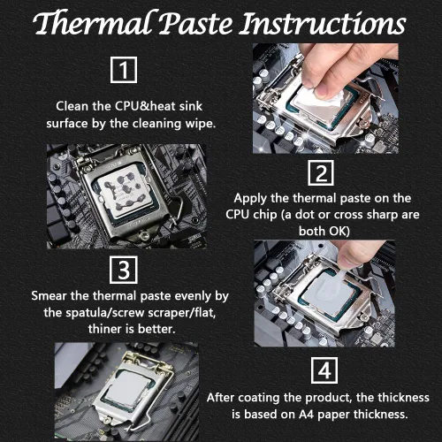 Miniatura 7 de HY880 - Kit de pasta térmica de 5.15 W/MK 0.04 oz/pieza, disipador térmico de alto rendimiento para CPU, procesador, todo el enfriador Master