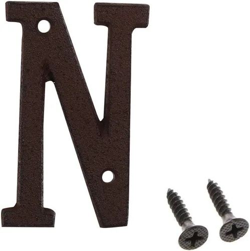 Miniatura 16 de Número de dirección de 3 pulgadas, números de casa para exterior, decoración de buzón de puerta de jardín de metal de hierro fundido con tornillos, 0