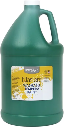 Miniatura 4 de Handy Art Little Masters - Pintura al temple lavable, verde, botella de 128 onzas, brillante y mezclable, alta opacidad, colores lavables para aula