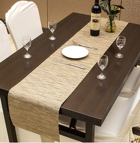Miniatura 5 de SHACOS - Caminos de mesa de vinilo tejido, lavables, para uso en interiores o exteriores, fáciles de limpiar