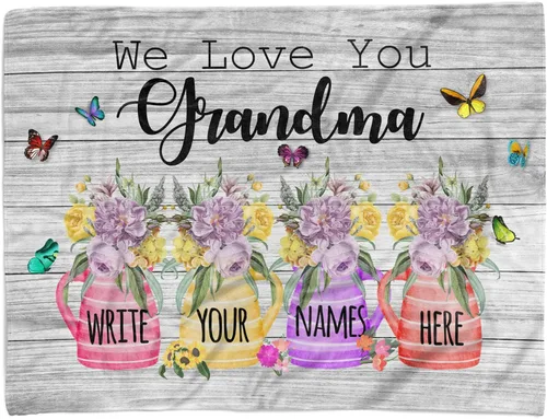 Miniatura 18 de Manta personalizada para la abuela a mi nieta, regalo para mamá y abuela, regalo de nietos, regalos para abuela, manta personalizada con foto