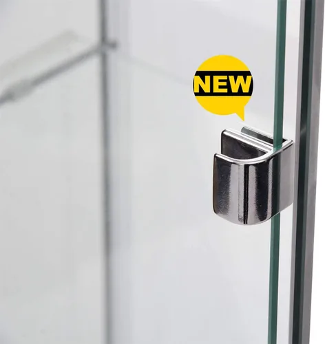 Miniatura 7 de Moderno vitrina de cristal de 4 niveles con puerta transparente, vitrina de la colección Curio de vidrio templado de 0.197 in, vitrina de cristal
