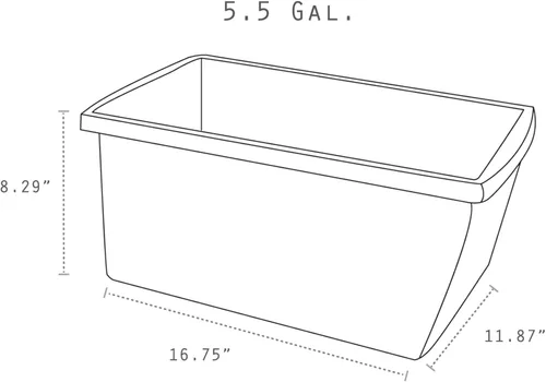 Miniatura 2 de Storex Papelera de reciclaje de 5.5 galones (21 litros), 16.75 x 8.25 x 11.88 pulgadas, azul (61517A06C)