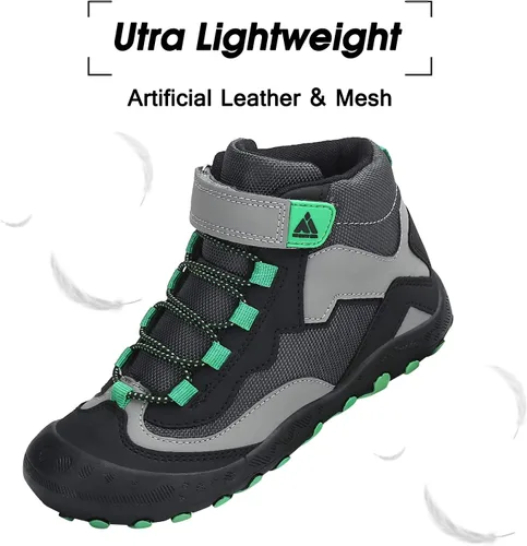 Miniatura 4 de Mishansha Botas de Senderismo para Niños Pequeños Niñas Niños Zapatos de Senderismo Resistentes al Agua Anti-Colisión Antideslizantes Atléticas
