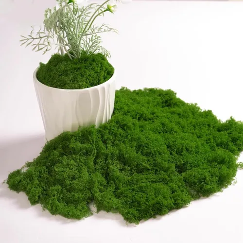 Musgo artificial de 5.3 onzas/5.29 oz, musgo verde falso para plantas en maceta, manualidades, jardines de hadas, fiesta de boda
