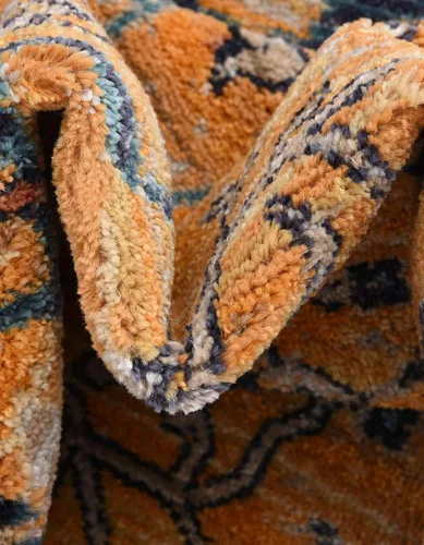 Miniatura 8 de Unique Loom Lola Collection - Alfombra de área Vivacious (5 pies 3 pulgadas x 8 pies, rectangular, amarillo/azul)