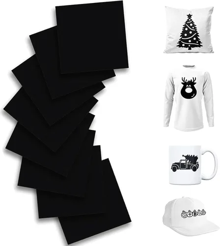 Miniatura 5 de KASYU Hojas de tinta de transferencia de sublimación para prensa de tazas Cricut, 8 piezas de papel de transferencia para sublimación, papel