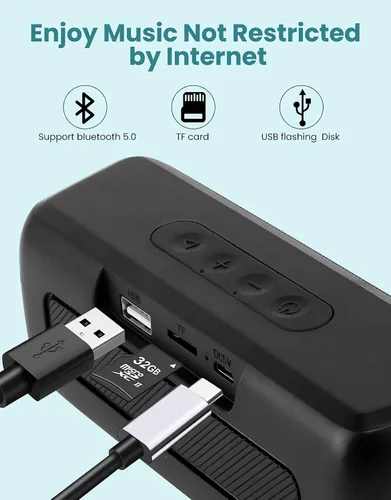 Miniatura 5 de LENRUE Altavoz Bluetooth, altavoces inalámbricos portátiles con TWS, 12 horas de reproducción, sonido claro para el hogar, viajes y exteriores