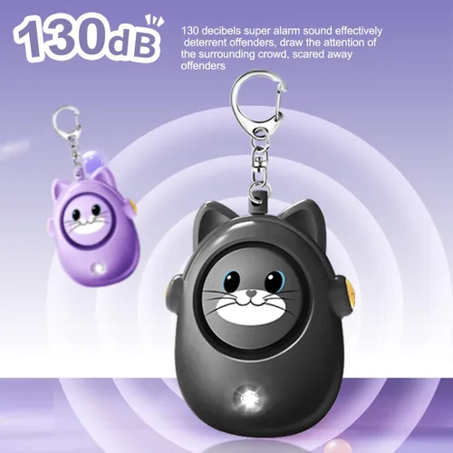 Miniatura 3 de Alarma de seguridad personal para mujeres, sirena fuerte, llavero de sirena de 130 dB en una variedad de colores, bonito dispositivo de seguridad