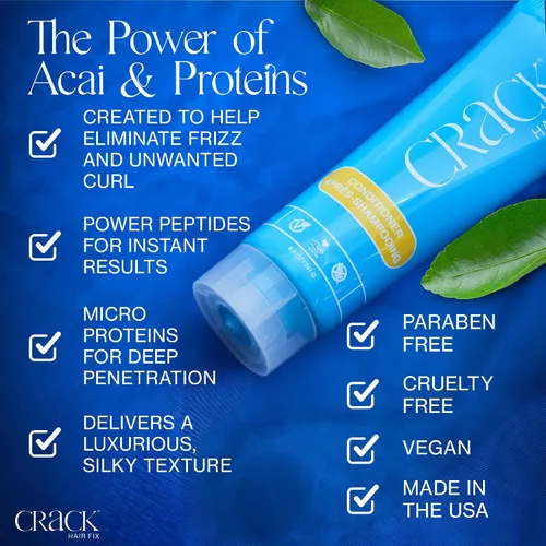 Miniatura 4 de CRACK HAIR FIX - Acondicionador nutritivo e hidratante para desenredar, domar y mejorar la resistencia de tu cabello (10 onzas / 10.0 fl oz)