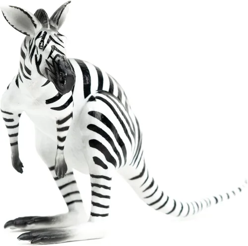 Miniatura 2 de Randimals Figura de Juguete de Canguro Estilo Cebra de 5", Juguete de Figura de Acción de Animal de Goma Dura Premium, Amigo Híbrido Fomenta