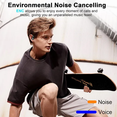 Miniatura 5 de Auricular Inalámbrico, Auriculares Bluetooth 5.4 de 75Hrs IP7 Impermeables para Deporte, Auriculares Inalámbricos para Correr con ENC Cancelación