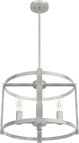 Miniatura 6 de Hunter - Lámpara de araña Astwood de 4 luces, de tamaño mediano, regulable, enjaulada, con forma de tambor, para dormitorios, cocinas, comedor